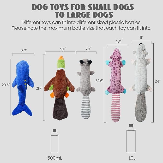 Nocciola 2-in-1 No Stuffing Crinkle Dog Toys - Image 2
