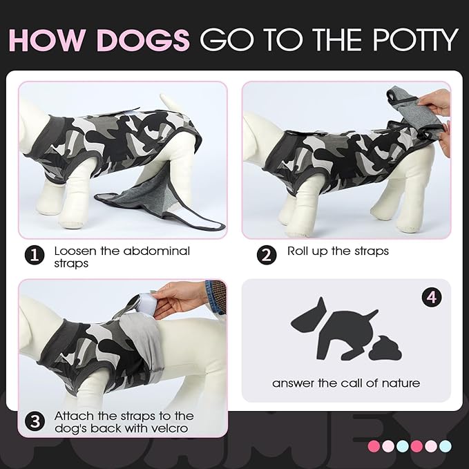 FUAMEY Dog Recovery Suit Male, Dogs Surgery Neuter Suits Puppy Spay Shirts - Image 5
