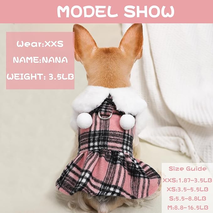 Sebaoyu Plaid Dog Sweater Dress - Image 2