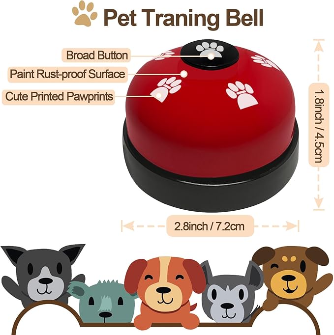 2 Pack Dog Door Bells, Dog Doorbell to go Outside Puppy Train Bell - Image 5