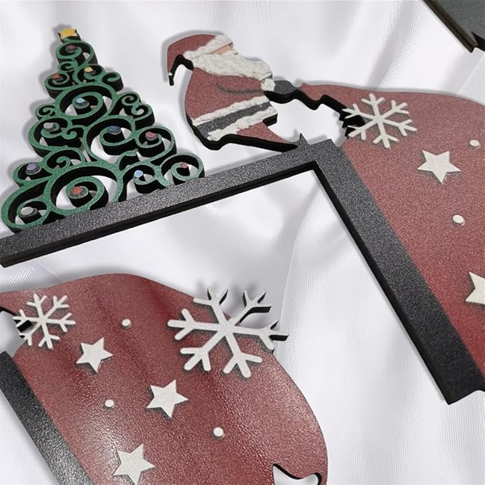 2024 Christmas Door Topper Holiday Home Decor Funny Snowman Santa Claus Top - Image 2