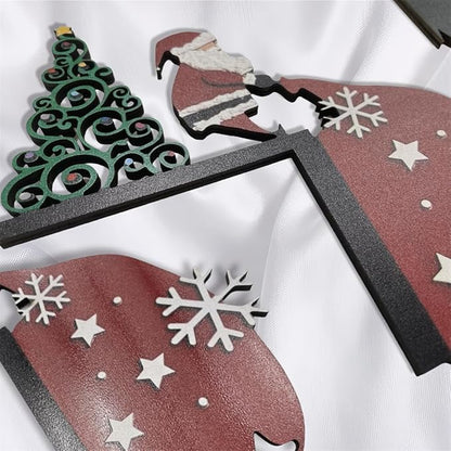 2024 Christmas Door Topper Holiday Home Decor Funny Snowman Santa Claus Top - Image 2