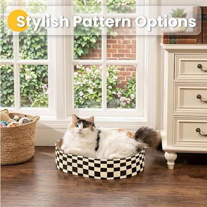 Conlun 2 Pack Oval Cat Scratcher Bowl, Curved Cardboard Scratching Pad Bed - Image 7