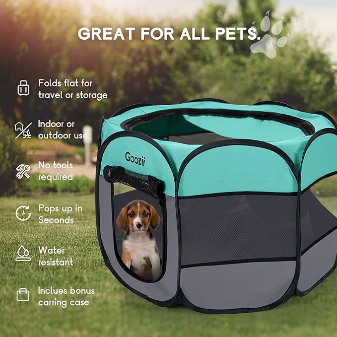 Goozii Pet Cat Playpen for Indoor Cats Enclosed, Puppy Dog Play Pen for Outdoor - Image 3