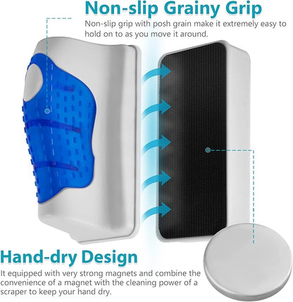 Magnetic Aquarium Fish Tank Glass Algae Scrapers Glass Cleaner Scrubber Clean L - Image 3