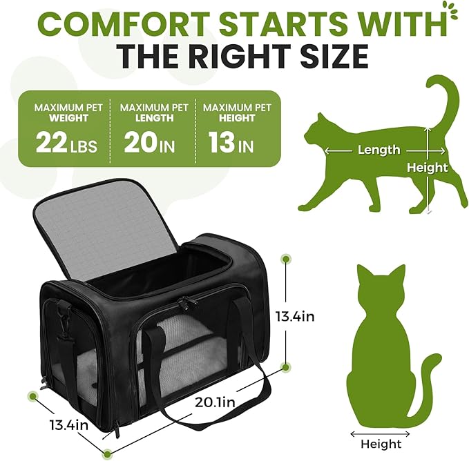Expandable Cat Carrier Airline Approved Soft-Sided Pet Travel Carrier - Image 2