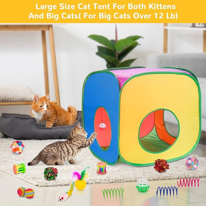 Retro Shaw Cat Toys Pack 33Pcs, Interactive Kitten Toys - Image 2