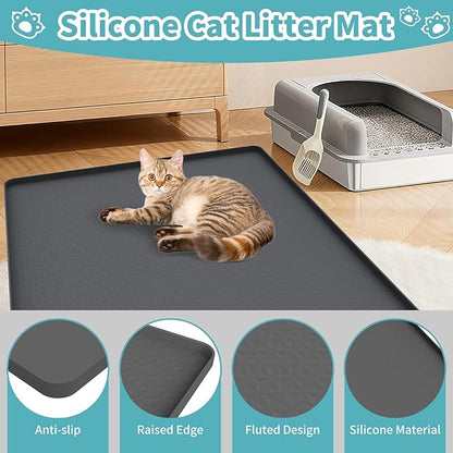 Cat Litter Mat, Silicone Cat Litter Box Mat - Image 3