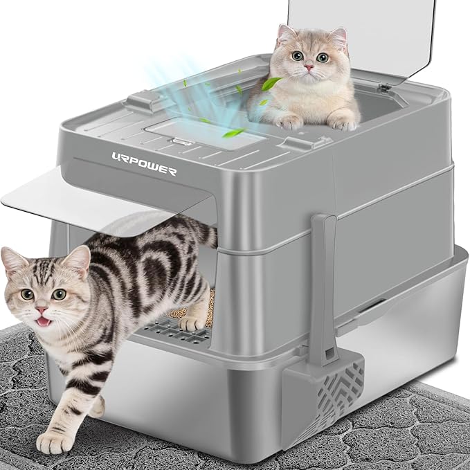 URPOWER Stainless Steel Cat Litter Box by URPOWER