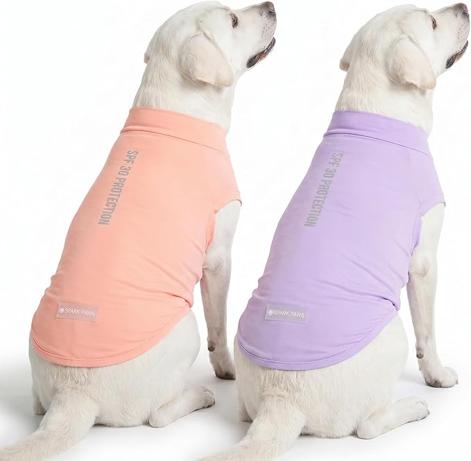 Spark Paws Sunblock Dog T-Shirt, SPF30 Protection, Lightweight Breathable Quick by SparkPaws