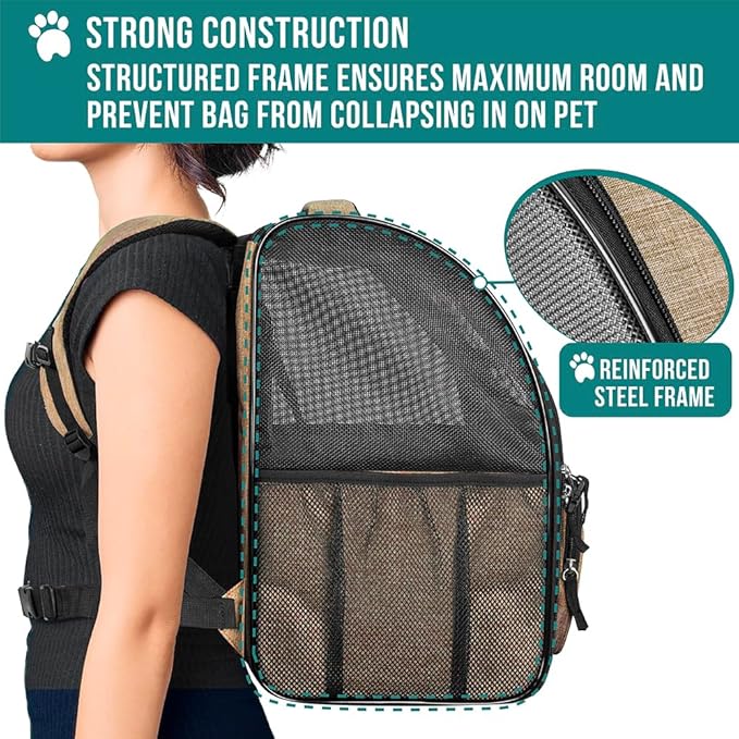 PetAmi Dog Backpack Carrier for Small Medium Dogs Large Cats up to 18 lbs - Image 6