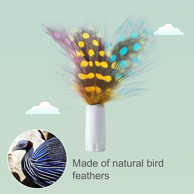 ORSDA 6Pcs Feathers Replacement and Soft Furry Accessories ONLY Fits Cat Toys - Image 5