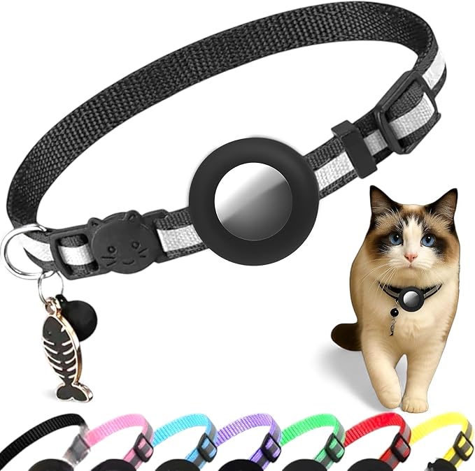 AirTag Cat Collar Breakaway by AmazeGoods