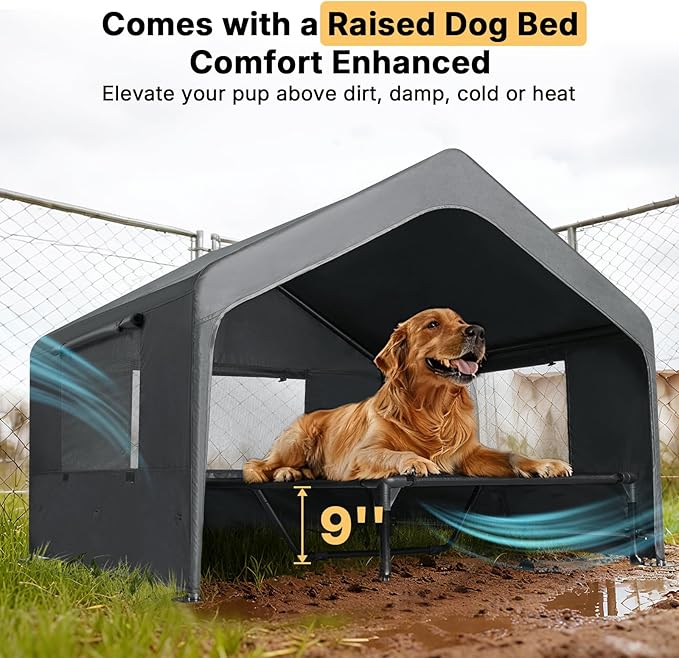 Veehoo Extra Large Dog House Outdoor - Image 3