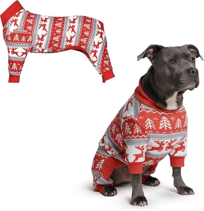 Spark Paws Dog Christmas Pajama, Dog Recovery Suit Male, Ultra-Soft and 4-Way by SparkPaws