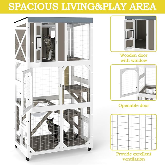Catio Outdoor Cat Enclosure, Outdoor Cats House - Image 6