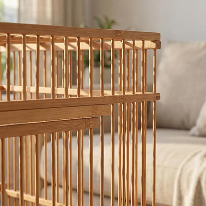 Totority Bamboo Woven Small Bird Cage - Image 3