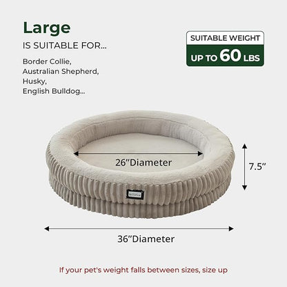 BALANCE Donut Dog Bed, 36 Inches Round Dog Bed Large Size Dogs Washable - Image 5