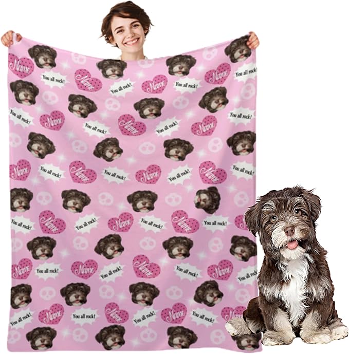 Customized Dog Blanket with Name by MYESCUSTOM