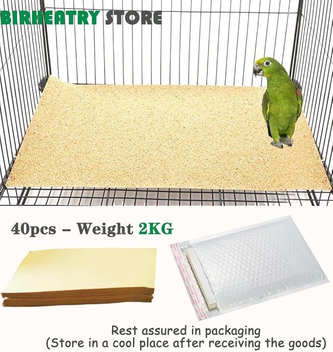 40PCS Gravel Liner Paper for Bird Cage, 11x17 In Bird cage Liner Paper-Gravel - Image 5