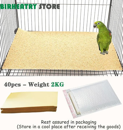 40PCS Gravel Liner Paper for Bird Cage, 11x17 In Bird cage Liner Paper-Gravel - Image 5