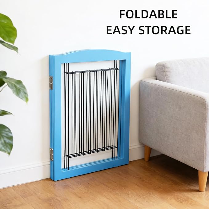 ZJSF Freestanding Dog Fence Indoor, Foldable Dog Gate - Image 8