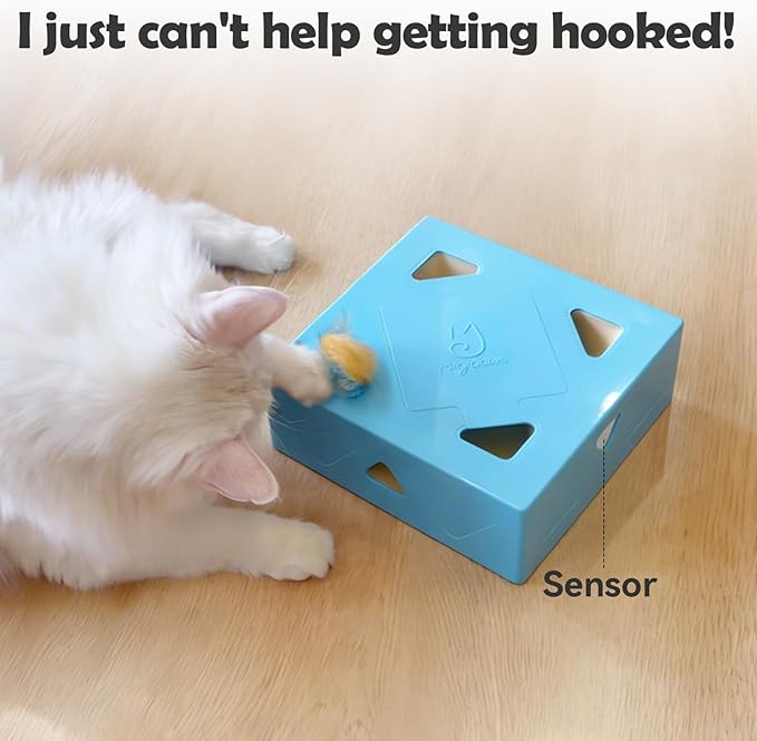Migipaws Interactive Cat Toy -Migibox Without Popskin, Puzzle Toy - Image 2