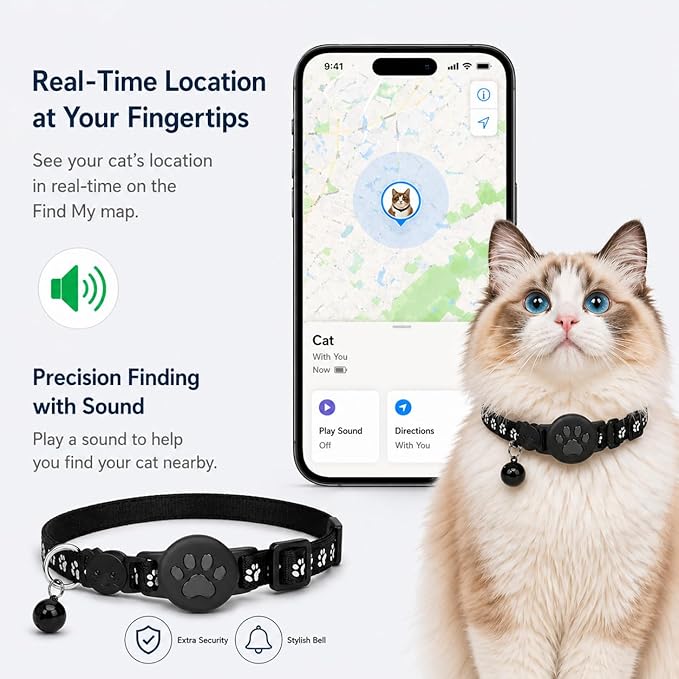 Pet Tracker, GPS Collar for Cats, Smart tag, Waterproof Compatible - Image 8