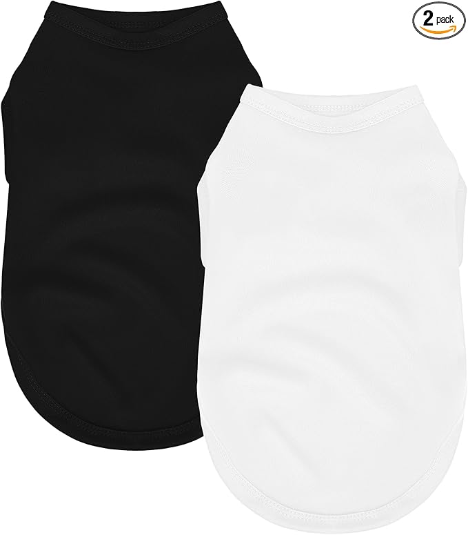 2 Pack Solid Color Dog Shirts by Unknown