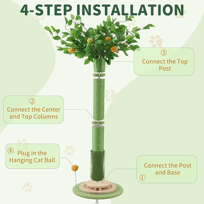 Cat Scratching Post, 45 Inch Tall Cat Scratcher Tree - Image 8