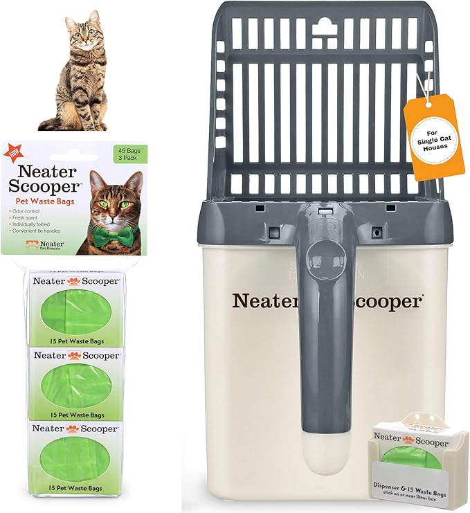 Neater Pet Brands Neater Scooper Standard Litter Scoop, 60 Refill Bags – by NeaterPetBrands