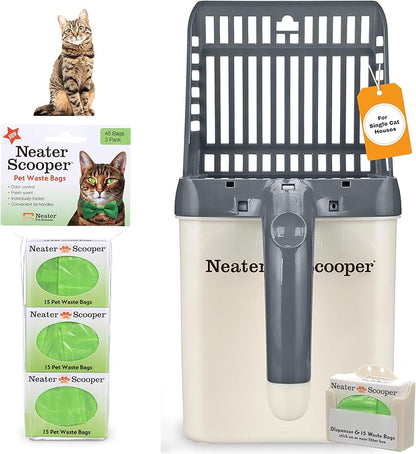 Neater Pet Brands Neater Scooper Standard Litter Scoop, 60 Refill Bags – by NeaterPetBrands