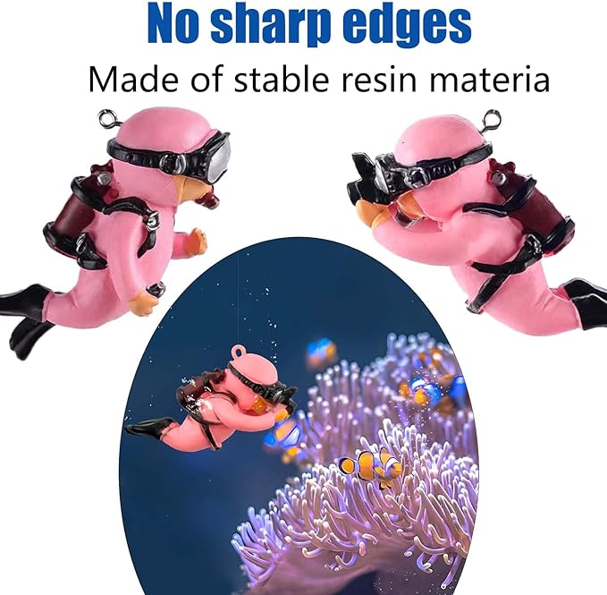 2-Pack Tank Decorations, Cute Little Diver, Aquarium Decoration Accessories - Image 3