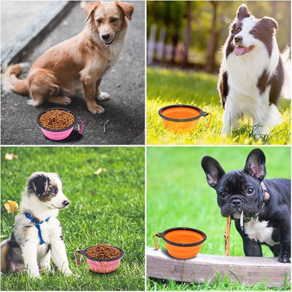 SLSON Collapsible Dog Bowls, 2 Pack, Portable Pet Feeding Watering Dish - Image 6