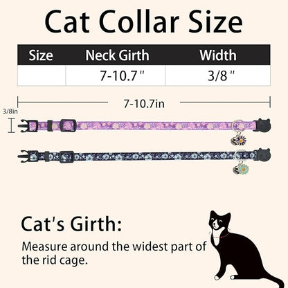 Cat Collar Breakaway, 2 Pack Cotton Kitten Collars - Image 4