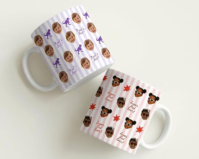 Personalized Baby Face Mug for Grandpa Papa, Photo Coffee Cup, Custom Baby Mug - Image 2
