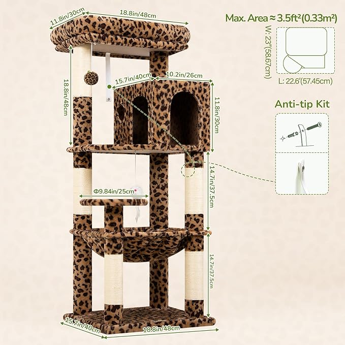 Globlazer Leopard Cat Tree Tower - Image 6