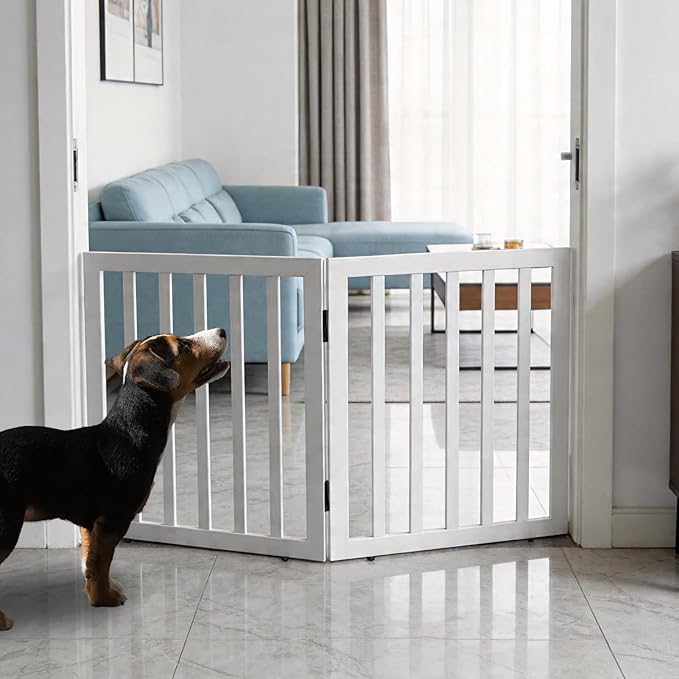 Dog Gate Indoor, Freestanding Dog Fence by SFJC