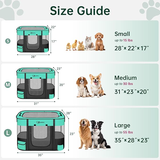 Dog Playpen, Cat Pet Puppy Pen, Portable Playpens - Image 2