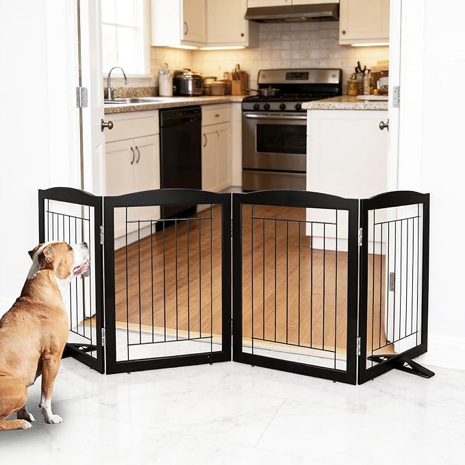 ZJSF Freestanding Dog Fence Indoor, Foldable Dog Gate - Image 2