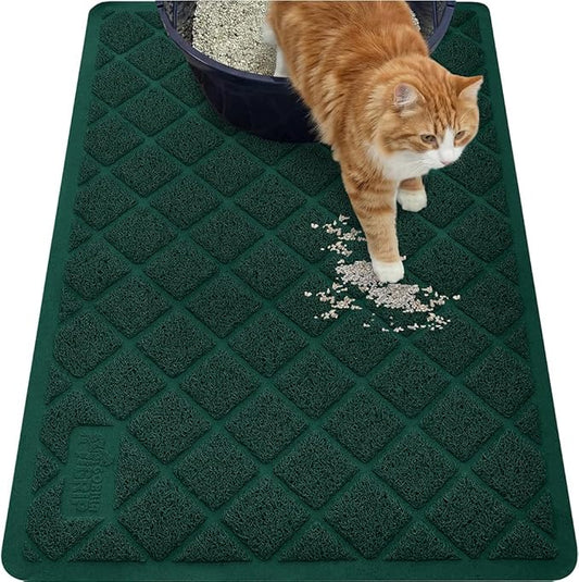 GORILLA GRIP Cat Litter Box Mat, Cushioned Coil Mesh Litter Trapping Mats by Unknown