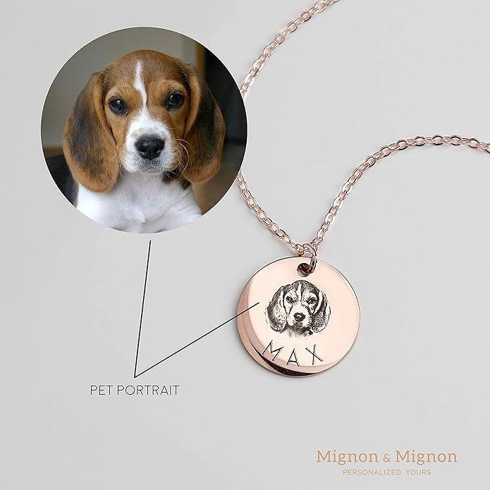 MignonandMignon Personalized Pet Portrait Necklace – Custom Jewelry Gift - Image 5