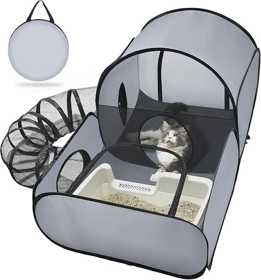 Tailtastic Dog Playpen with Surround Tunnel, Outdoor/Indoor Cat Playpen with by LetsGo