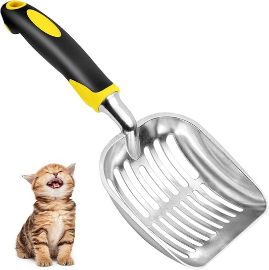 Cat Litter Scoop, Metal Cat Scooper, Rubber Handle Scoop, Sifting Shovel by Showvigorismorethanjustabranditsalifestyle