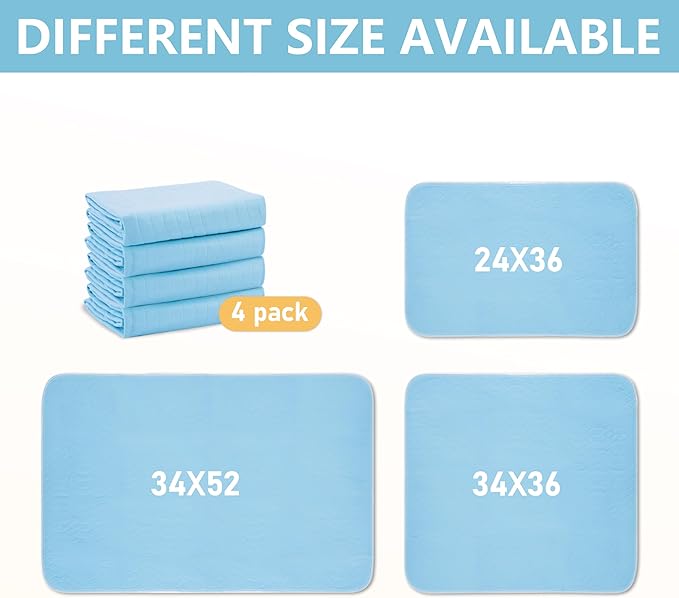 DAHAPYBOO Washable Underpads, Heavy Absorbency Reusable Pads - Image 5