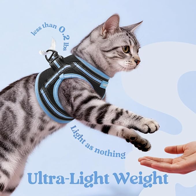 rabbitgoo Cat Harness and Leash, Step-in Escape Proof Kitten Harness Set - Image 6
