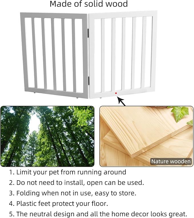 Dog Gate Indoor, Freestanding Dog Fence - Image 6