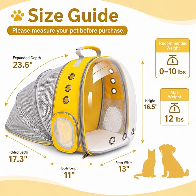 Cat Backpack Carrier Back Expandable Bubble Pet Carrier Backpack - Image 2