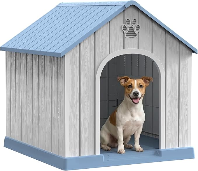 DRATO Indoor & Outdoor Dog Houses, Resin Material Pet Shelter by DRATOprovidesawarmandcozy