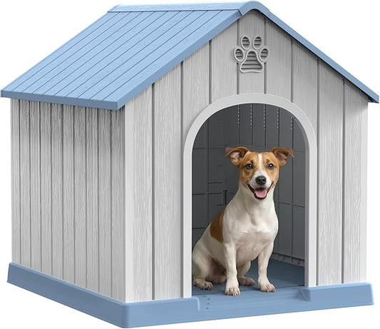 DRATO Indoor & Outdoor Dog Houses, Resin Material Pet Shelter by DRATOprovidesawarmandcozy